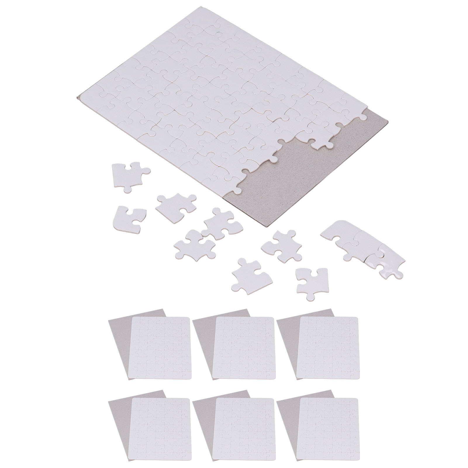 Puzzle Blank White - Juego de 6 rompecabezas en blanco